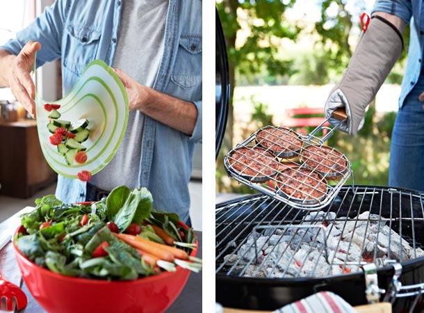 Grilovací mřížka na hamburgery a podložky na krájení TCHIBO