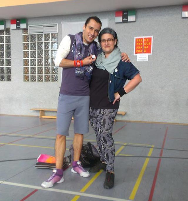 Lenka Šnajdrová, autorka reportáže, s Hermannem Melo