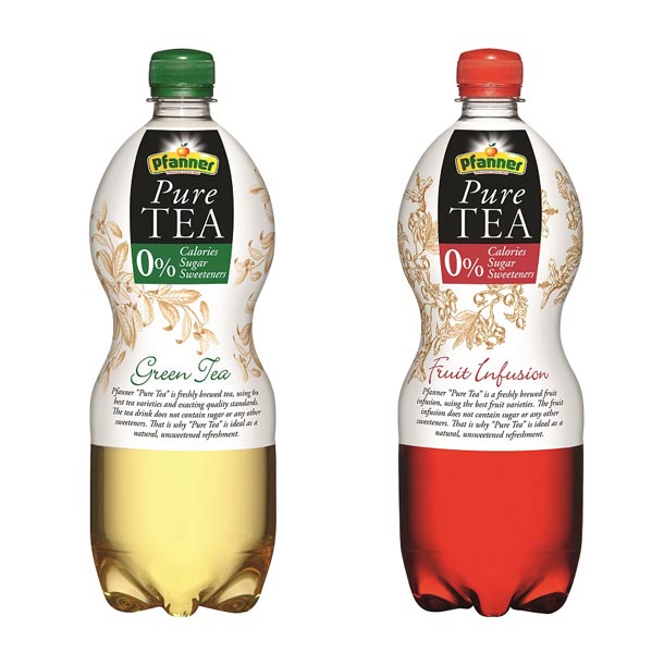 Pfanner Pure Tea bez obsahu cukru, sladidel a dalších přidaných látek Pfanner Pure Tea bez obsahu cukru, sladidel a dalších přidaných látek