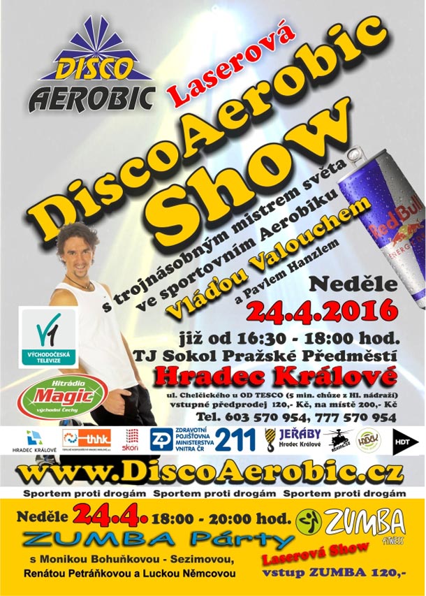 Laserová DiscoAerobic Show s Vláďou Valouchem v Hradci Králové