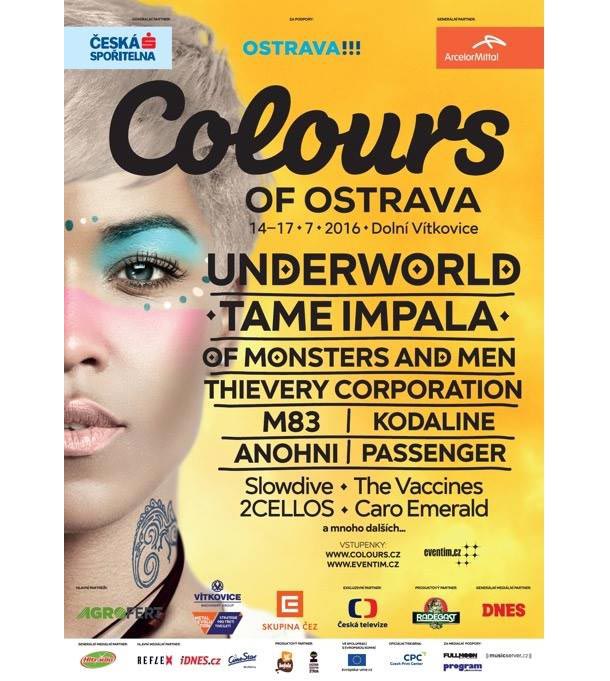 Colours of Ostrava 2016: Underworld, Tame Impala, Of Monters and Men, ale i Robert Fulghum