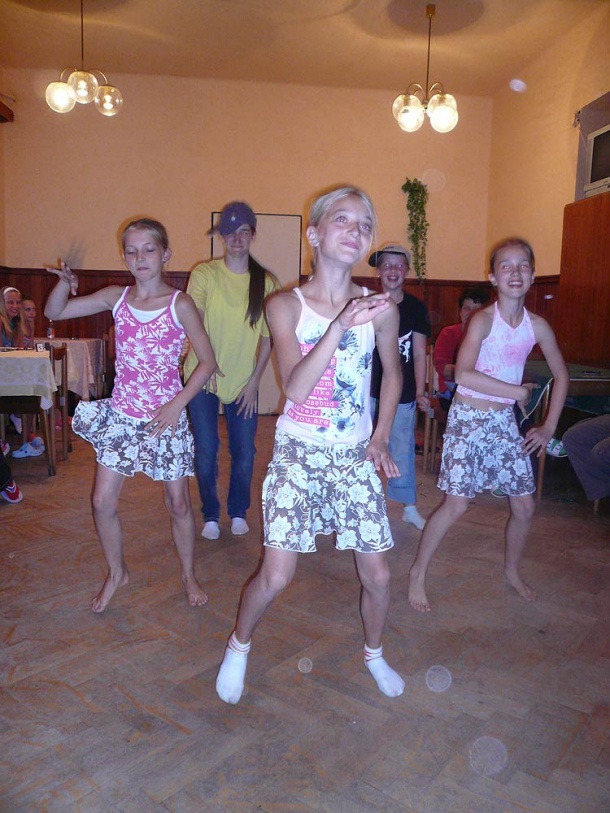 Večerní vystoupení nejmladších závodnic