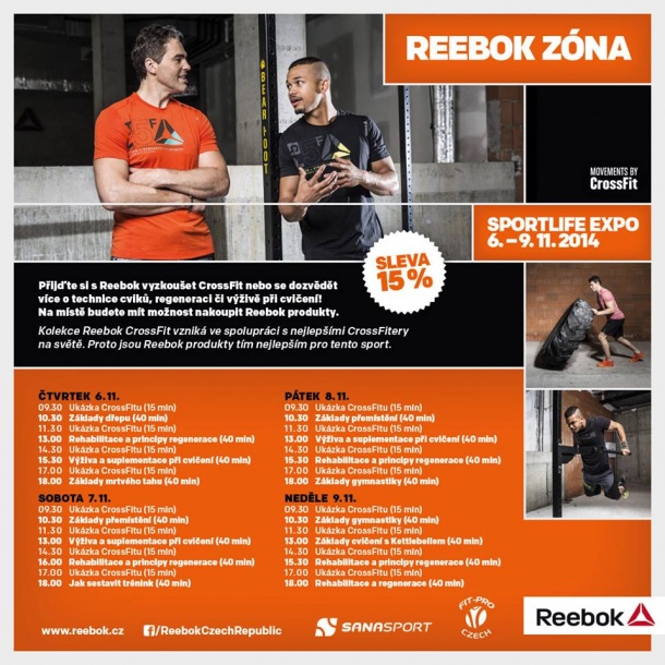 Reebok zóna na SPORT LIFE EXPO 2014 v Brně 